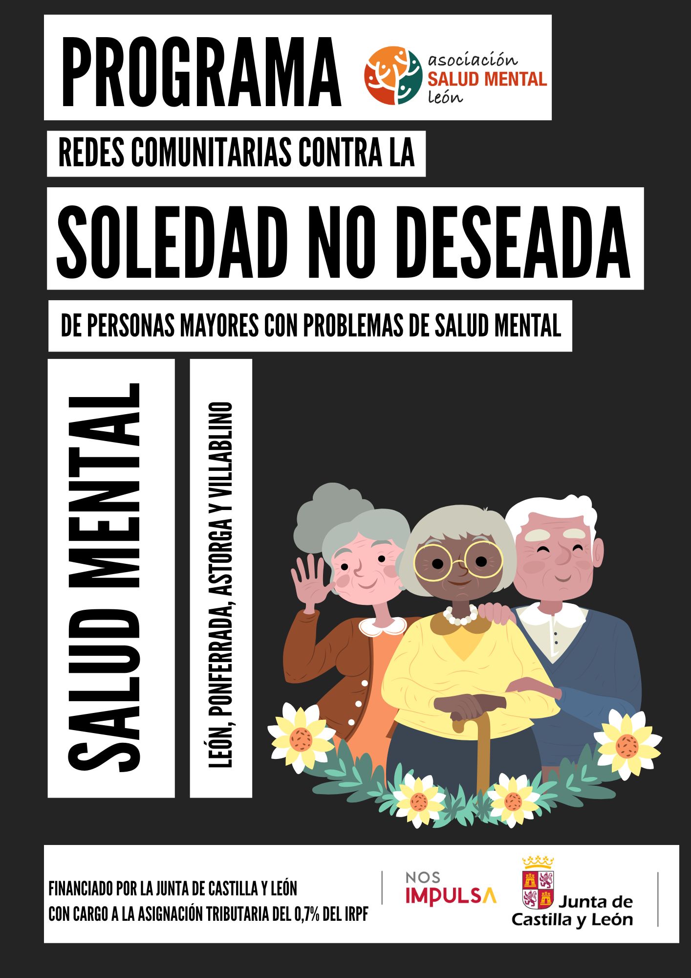 Redes comunitarias contra la soledad no deseada en personas mayores con problemas de salud mental